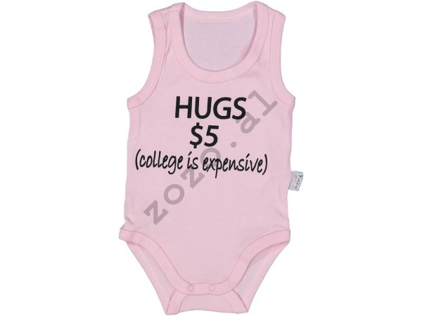 Kanatjere me shkrim Hugs 5$ roze