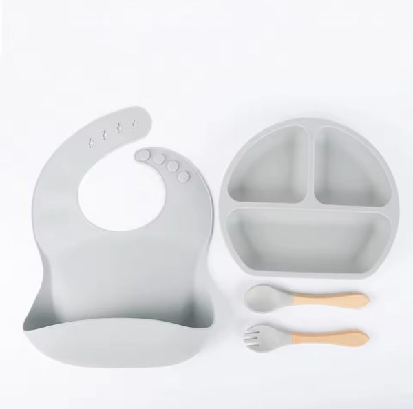 Set ushqimi silikon gushore pjate luge piru druri 