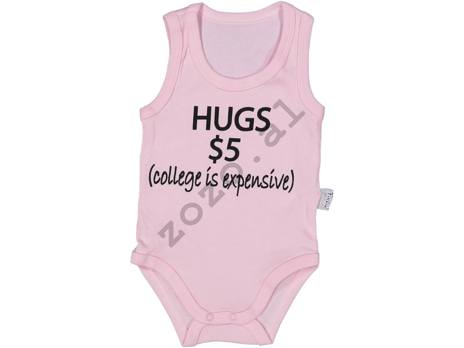 Kanatjere me shkrim Hugs 5$ roze