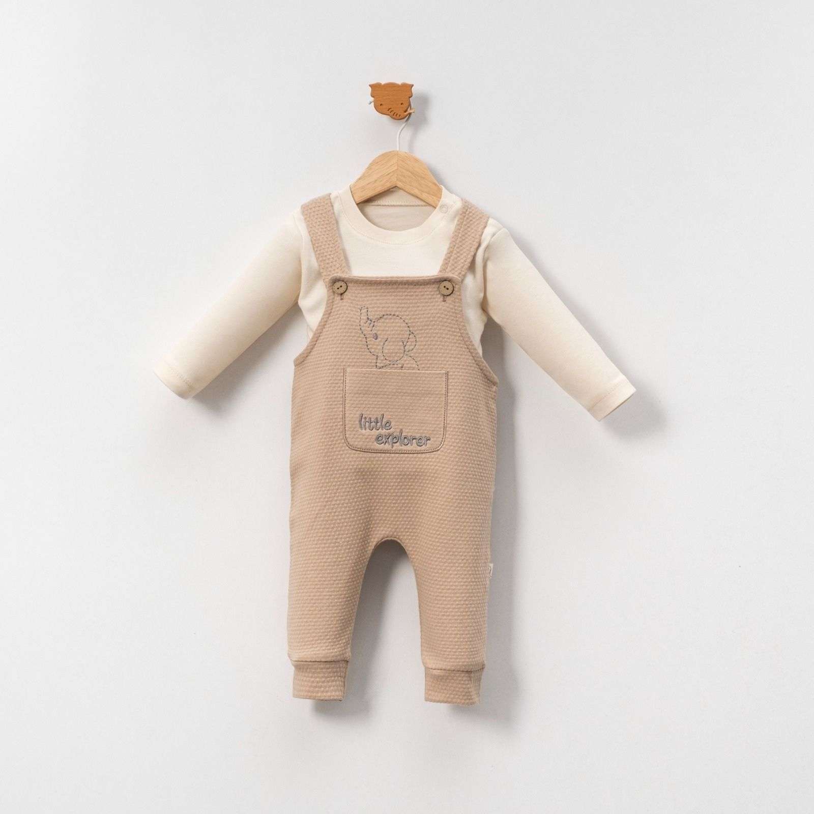 Palicete me figure elefanti me bluze bezhe unisex
