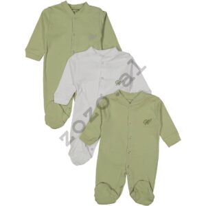 3038 set 3cop romper lisho body menge gjate per djem vajza ngjyra jeshile bardhe 0-3 veshje fustane kostume romper kanatjere aksesore lodra zozo al zozo_albania