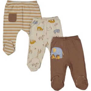Set per bebe me 3 pale tuta unisex dizajn me figura kafshesh