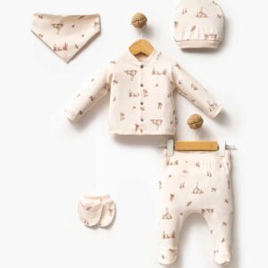 Set materniteti me 5 pjese unisex i perbere nga pambuk organik